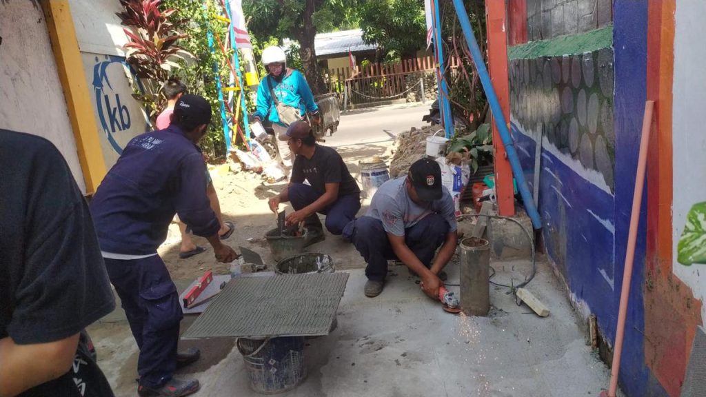 Satgas DPU Makassar Lakukan Pembenahan Infrastruktur Lorong Wisata