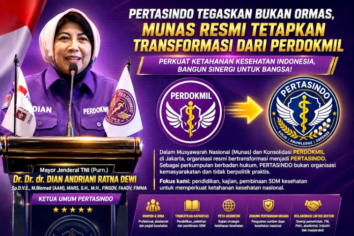 PERDOKMIL Resmi Bertransformasi Menjadi PERTASINDO, Perkuat Ketahanan Kesehatan Nasional